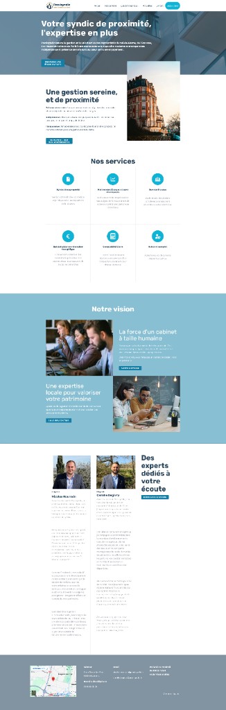 Accueil desktop : hero, navigation et message principal